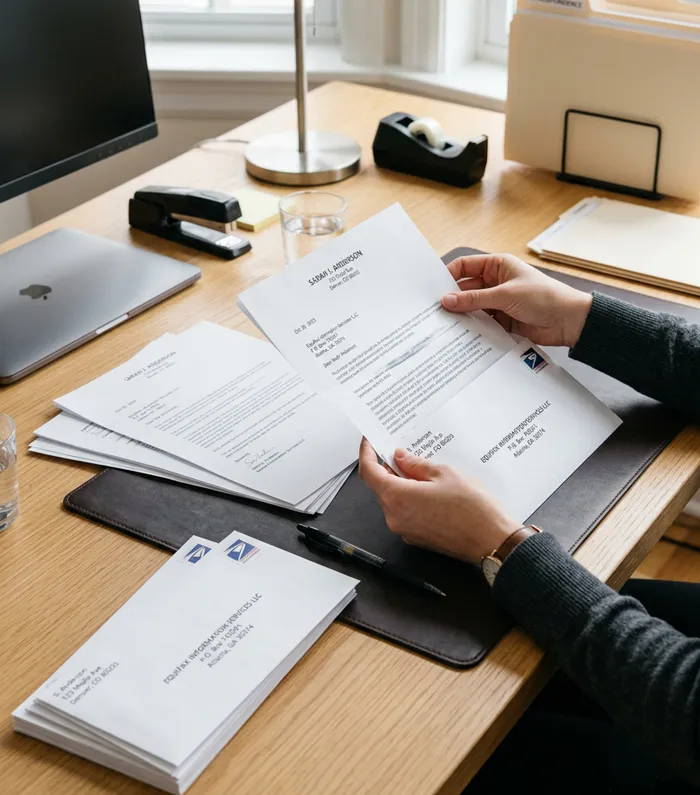 Dispute letter being prepared for the credit bureaus