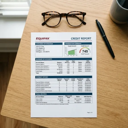 Reviewing a credit report to find errors